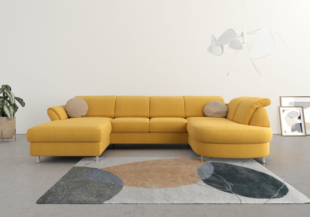 sit&more Wohnlandschaft, wahlweise mit Bettfunktion, Bettkasten und Kopf- und Armteilverstellung