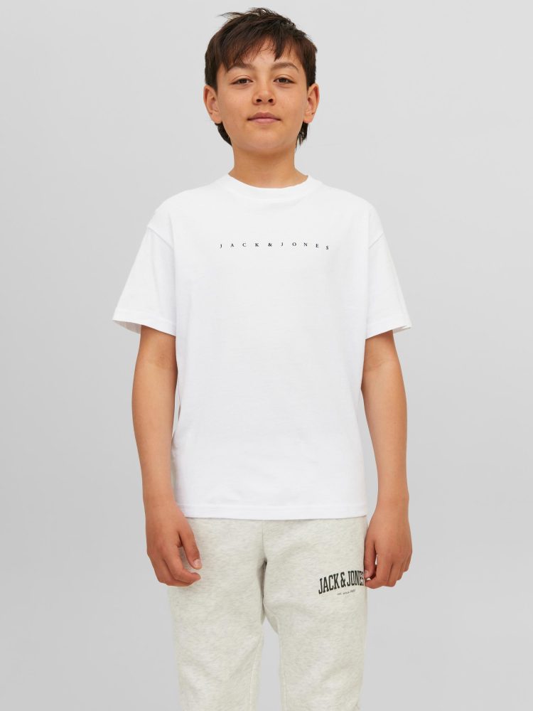 Jack & Jones Junior - T-Shirt, kurzarm, 164, Weiss