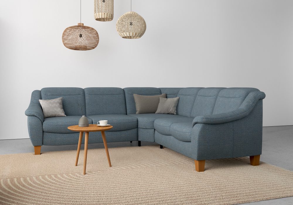 Home affaire Ecksofa »Caldera«, Federkern, wahlweise mit Kopfteilverstellung, Bettfunktion und Bettkasten, auch in Easy Care-Bezug für einfachts Reinigen mit Wasser