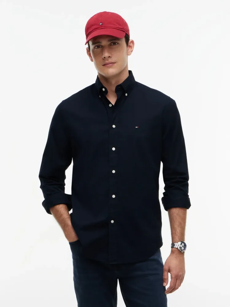 Tommy Hilfiger - Hemd, langarm, für Herren, Dunkelblau, Größe XL