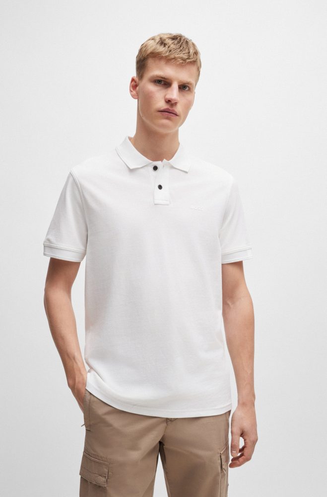 BOSS ORANGE - Poloshirt, kurzarm, für Herren, Weiss, Größe S