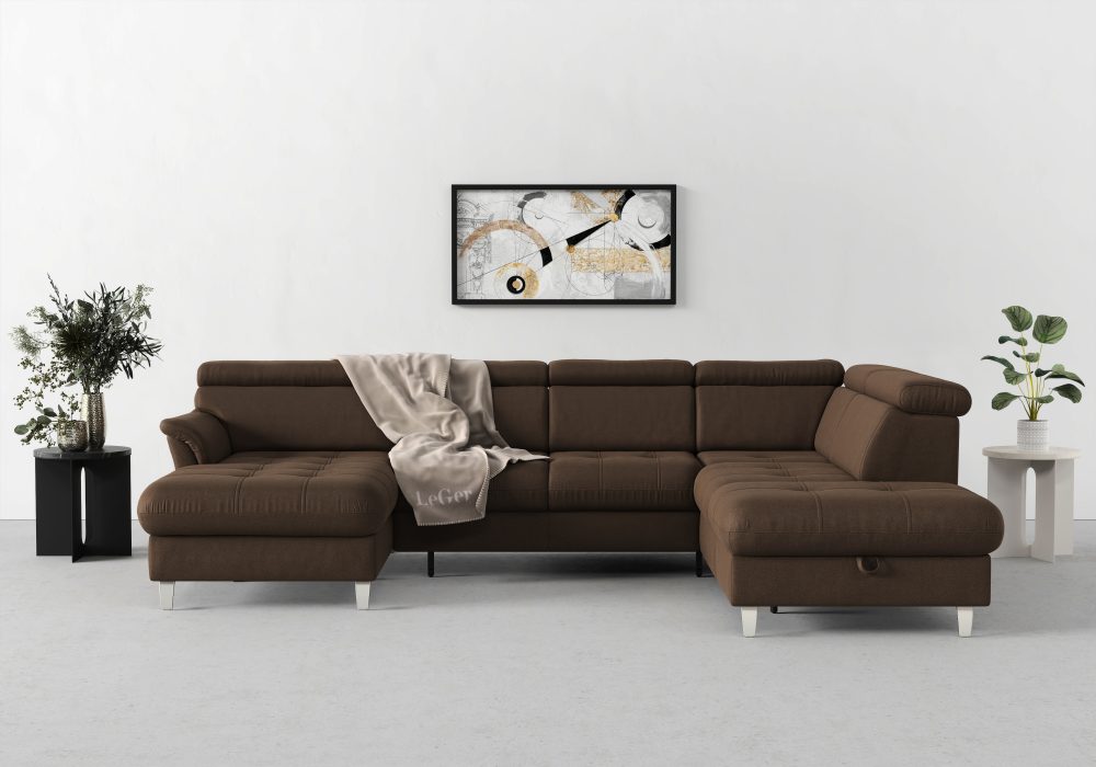 sit&more Wohnlandschaft, inklusive Kopfteilverstellung, wahlweise mit Bettfunktion und Bettkasten