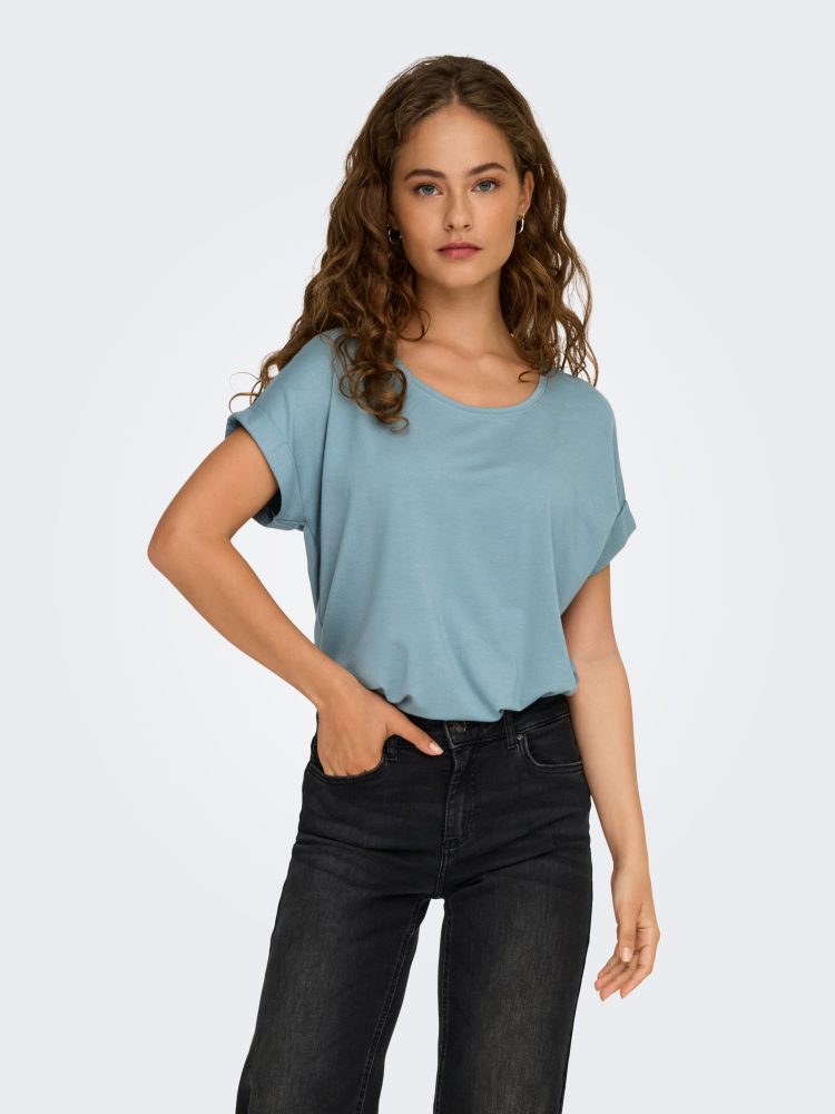 Only - T-Shirt, für Damen, Hellblau, Größe S