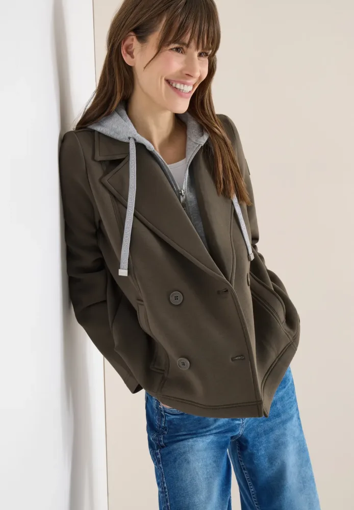 Cecil Cabanjacke mit Kapuze mit Reverskragen und Kapuze