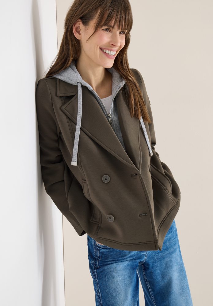 Cecil Cabanjacke mit Kapuze mit Reverskragen und Kapuze