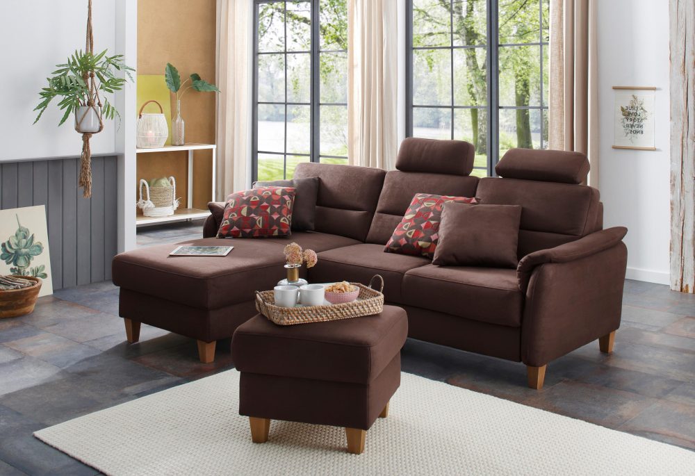Home affaire Ecksofa »Palmera«, Federkern, wahlweise mit Bettfunktion und mit/ohne Bettkasten