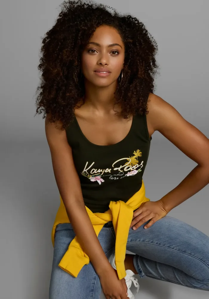 KangaROOS Tanktop mit femininem Frontdruck