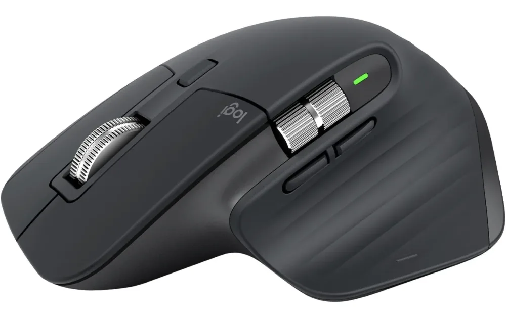 Logitech MX Master 3S Business Maus, kabellos, 8000 dpi, für Rechtshänder, 10 m Reichweite, Quiet-Click, graphit