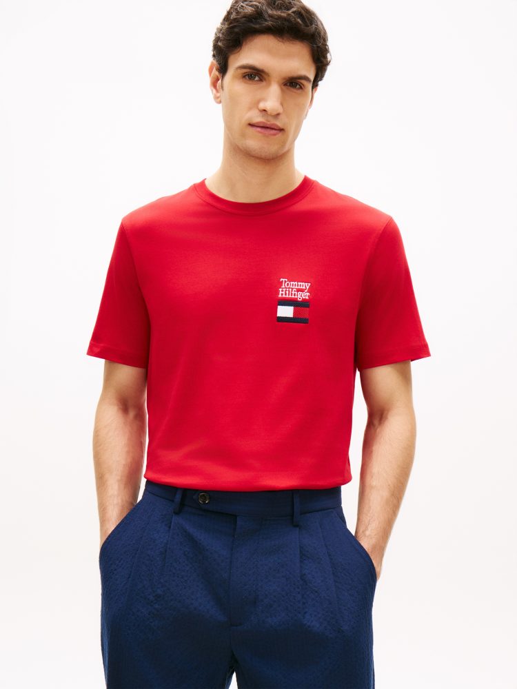 Tommy Hilfiger - T-Shirt, für Herren, Rot, Größe M