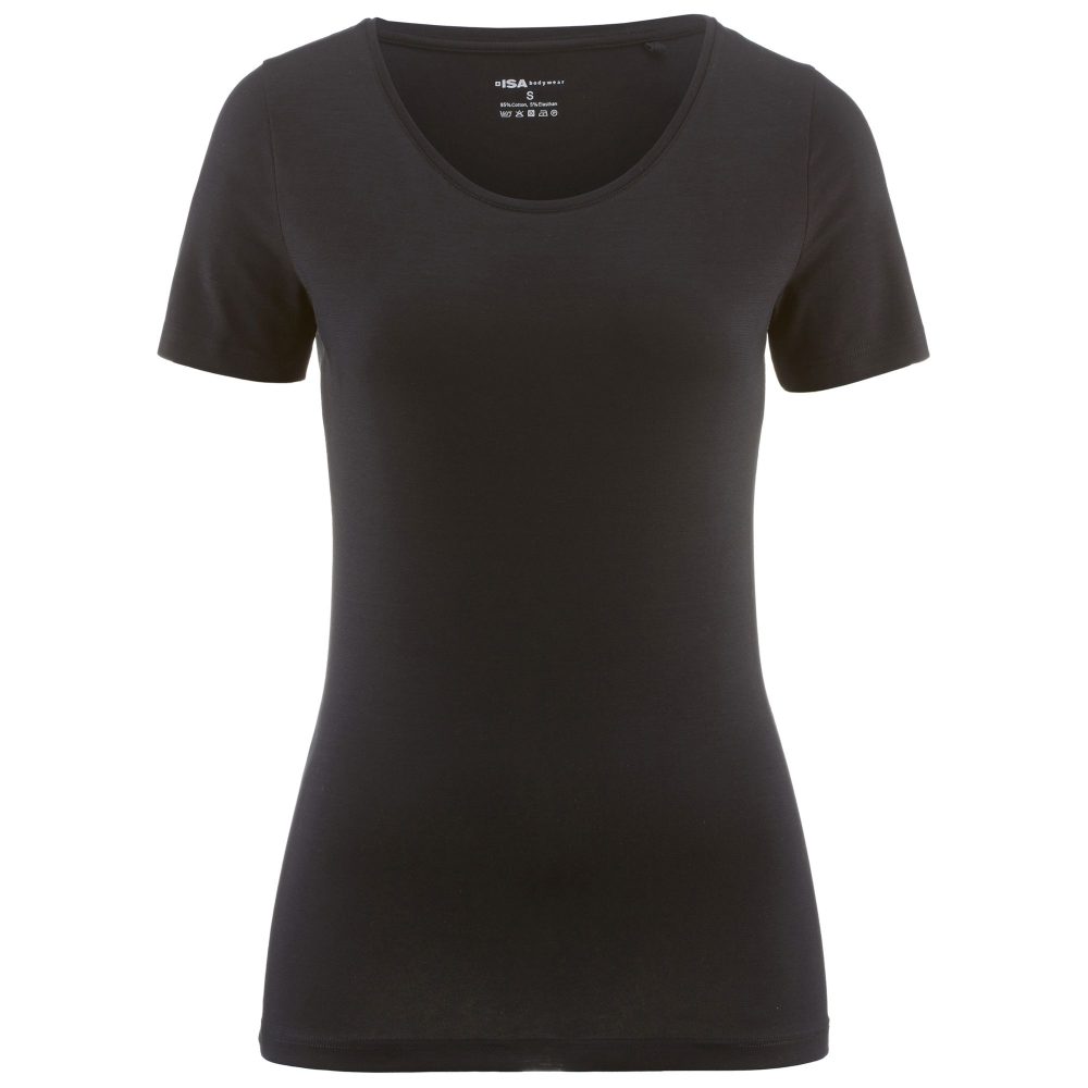 ISA bodywear - Recot2 - Shirt kurzarm, Rundhals, für Damen, Schwarz, Größe S