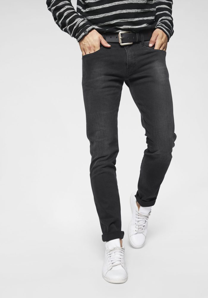 Replay - Jeans, Slim Fit, für Herren, Schwarz Denim, Größe W32/L30