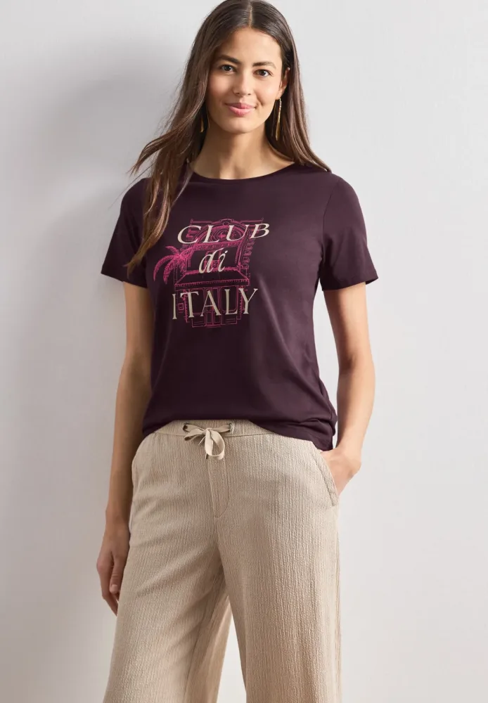 STREET ONE Kurzarmshirt Sommershirt mit Artwork