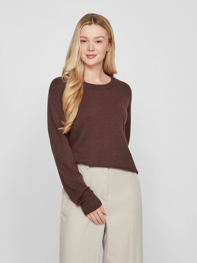 VILA - Pullover, für Damen, Dunkelbraun, Größe XL