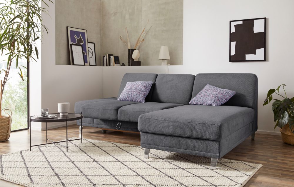 sit&more Ecksofa »Clio V«, wahlweise mit Bettfunktion oder Vorziehsitz und Bettkasten, Inklusive Federkern