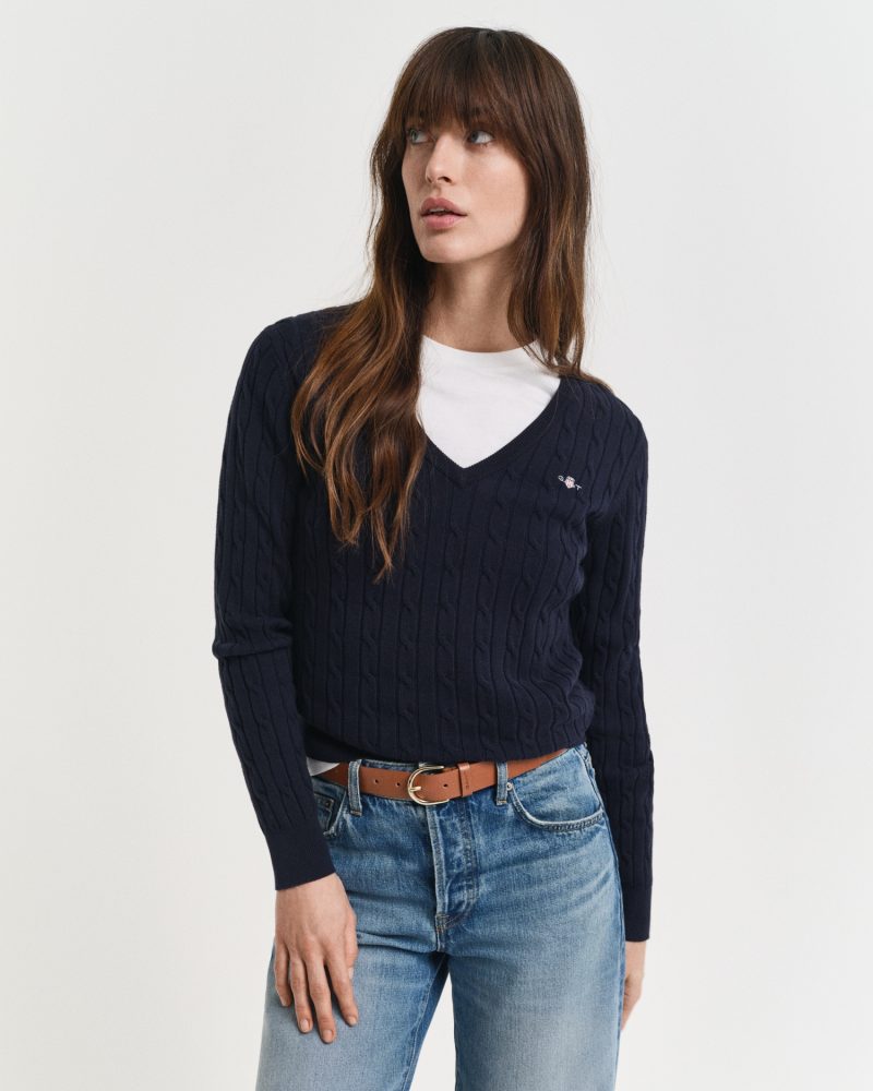 Gant - Pullover, für Damen, Dunkelblau, Größe S