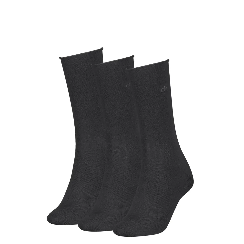 Calvin Klein - Socken, Waden 3 Pack, für Damen, Black, Größe 39-42