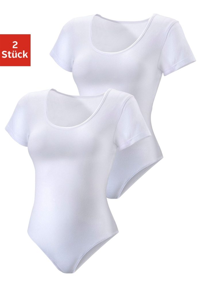 Vivance T-Shirt-Body 2er-Pack, aus elastischer Baumwoll-Qualität