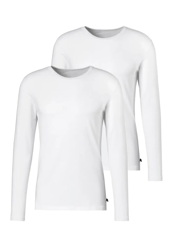 H.I.S Langarmshirt Packung, 2er-Pack, Doppelpack Unterziehshirt aus Baumwoll-Mix