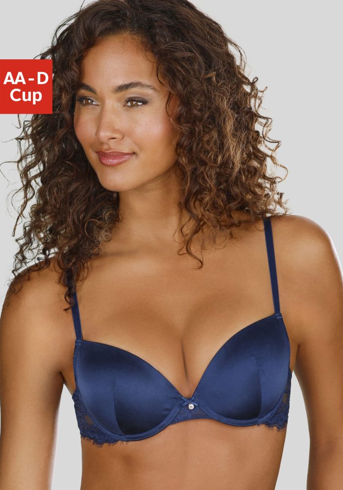 LASCANA Push-up-BH »Alana«, aus edler Qualität mit hohem Seidenanteil und floraler Spitze, Dessous
