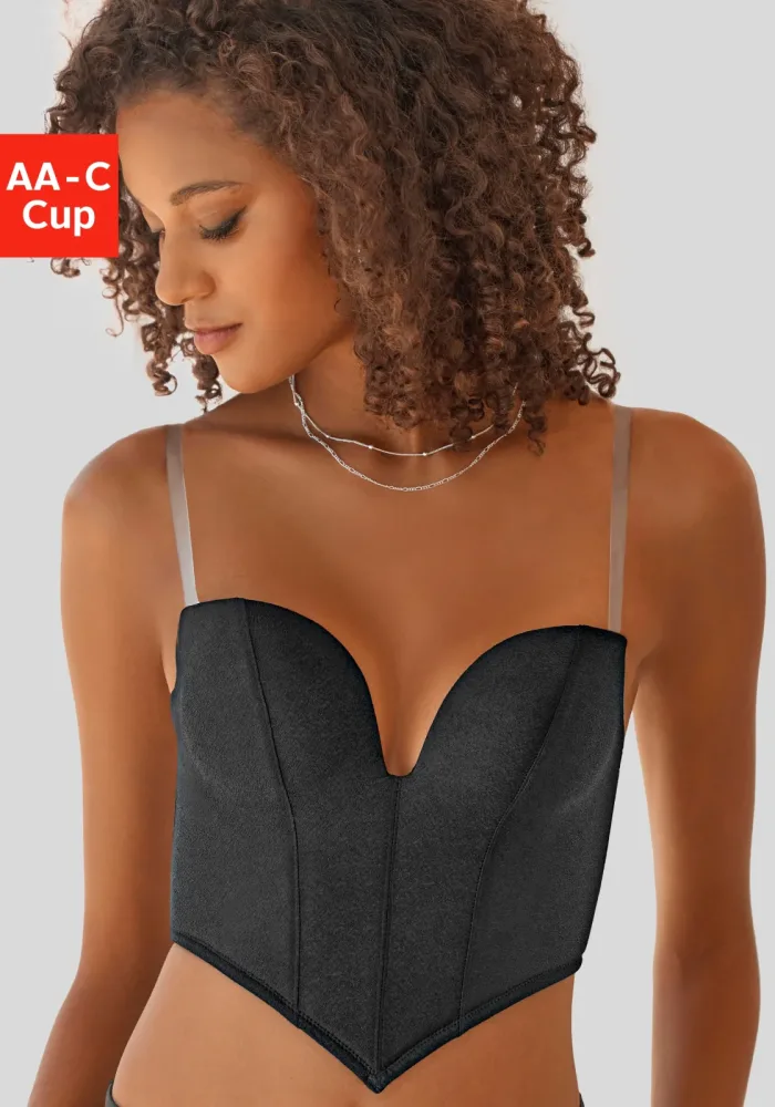 Vivance Corsage mit Push-up-Kissen und austauschbaren Trägern, sexy Dessous