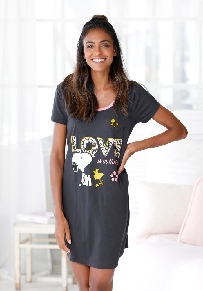 Peanuts Sleepshirt mit grossem Snoopy-Motiv