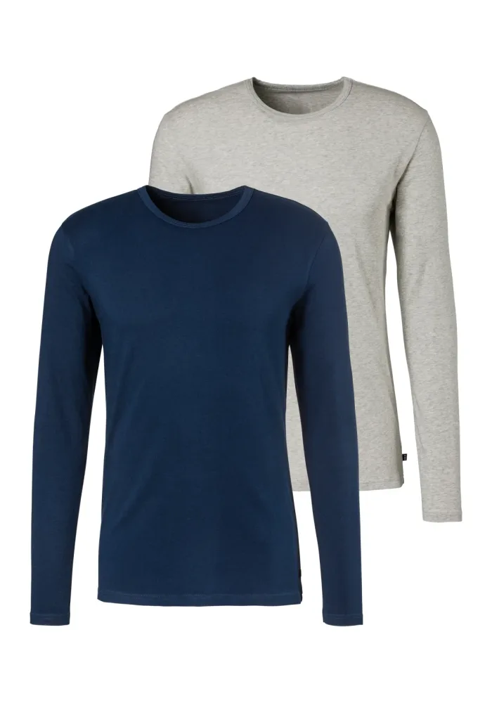 H.I.S Langarmshirt Packung, 2er-Pack, Doppelpack Unterziehshirt aus Baumwoll-Mix