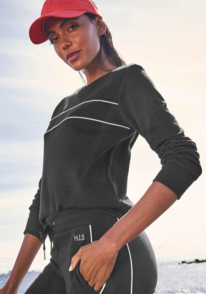 H.I.S Sweatshirt, mit Piping auf der Brust