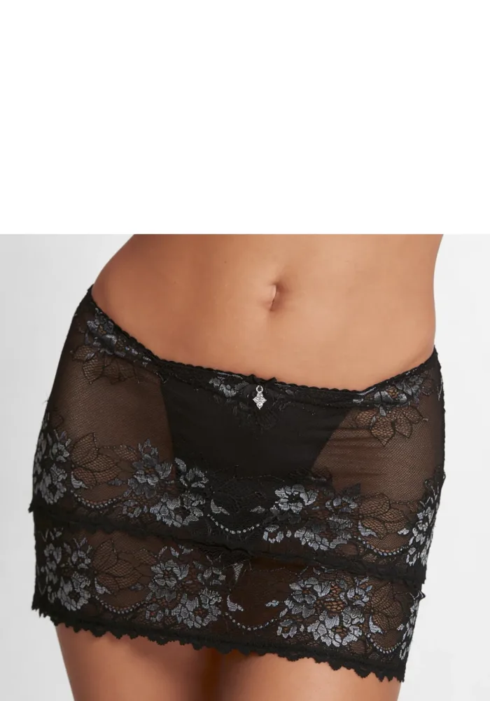 LASCANA Stringrock aus edler, floraler Spitze, sexy Dessous, Reizwäsche