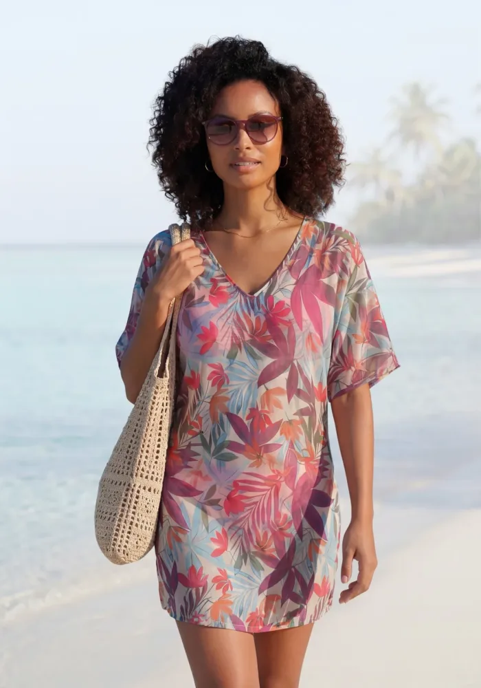Lascana - Tunika, für Damen, Multicolor, Größe 40