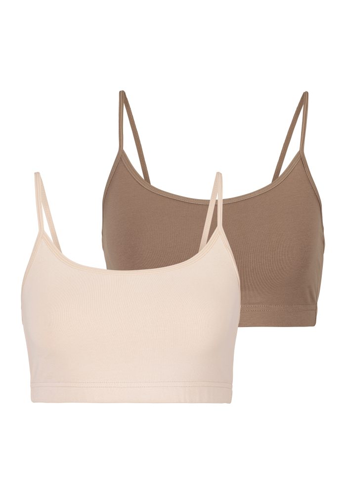 LASCANA Bustier 2er-Pack, aus elastischer Baumwolle