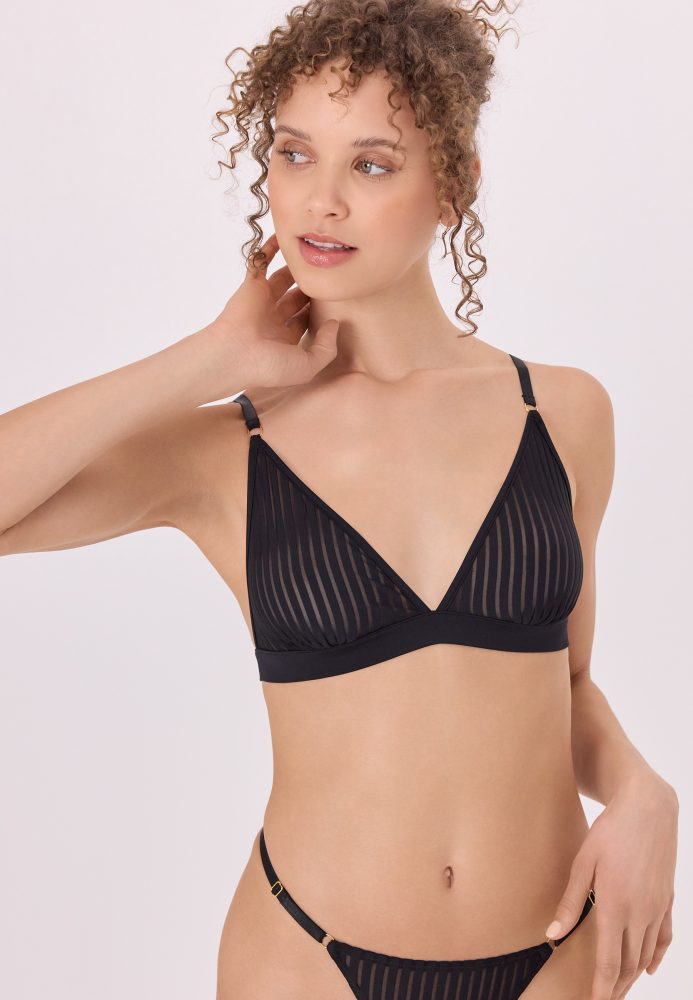 LSCN by LASCANA Bralette 1 mit transparenten, grafischen Streifen