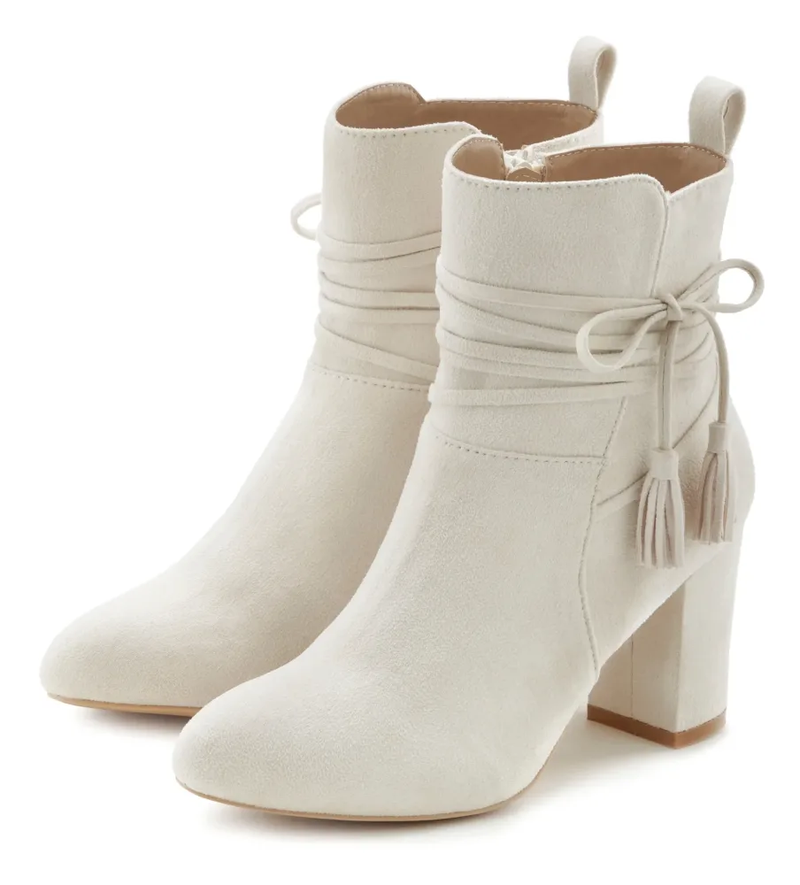 LASCANA Stiefelette mit Blockabsatz, High-Heel-Stiefelette, Ankle Boots, Stiefel