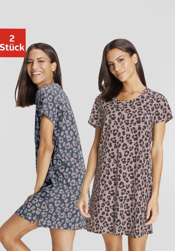 Vivance Dreams by Lascana Sleepshirt Packung, mit Leo-Muster