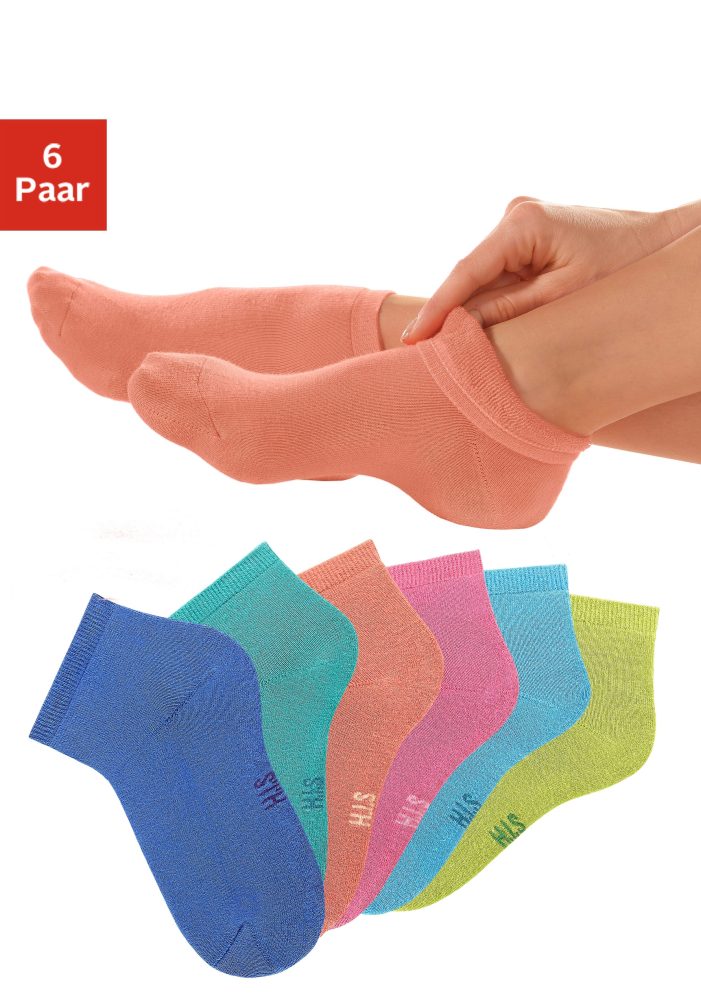 H.I.S Kurzsocken Packung, 6 Stk. tlg. mit kuscheligem Innenfrottee