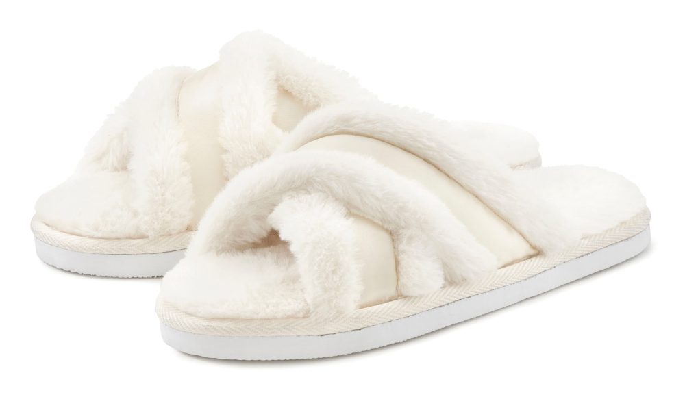 Vivance Dreams Hausschuh, Pantolette mit raffinierter Kreuzbandage VEGAN