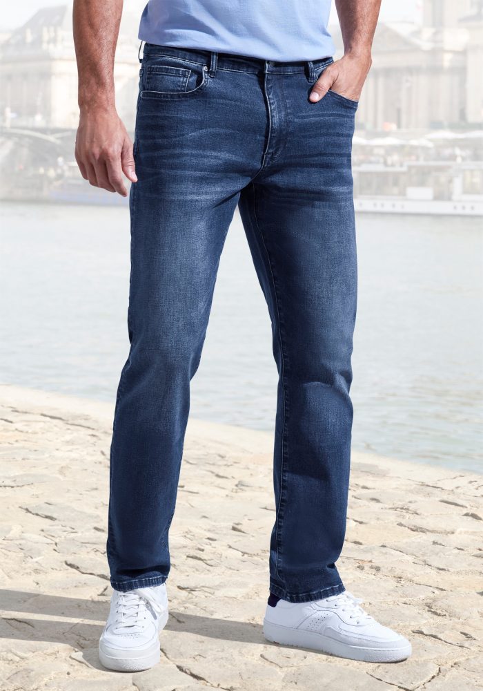 John Devin 5-Pocket-Jeans »Straight-fit Jeans«, aus elastischer Denim-Qualität