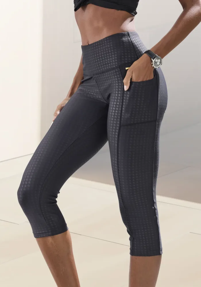 LASCANA Caprileggings Sporthose im Allover-Druck