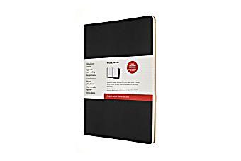 Moleskine Cahier Studien - Notizheft A4, 2er Set, Liniert, Kartoneinband, Schwarz, Packpapierbraun