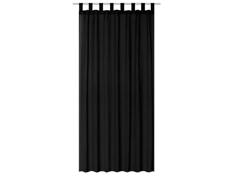 Vorhang PANAMA 140x260cm pfote / kräuselband abdunkelnd schwarz