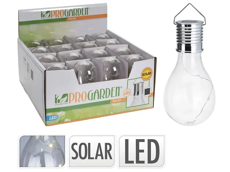 Solarlampe LED CAROLE 7cm x 17cm weiss