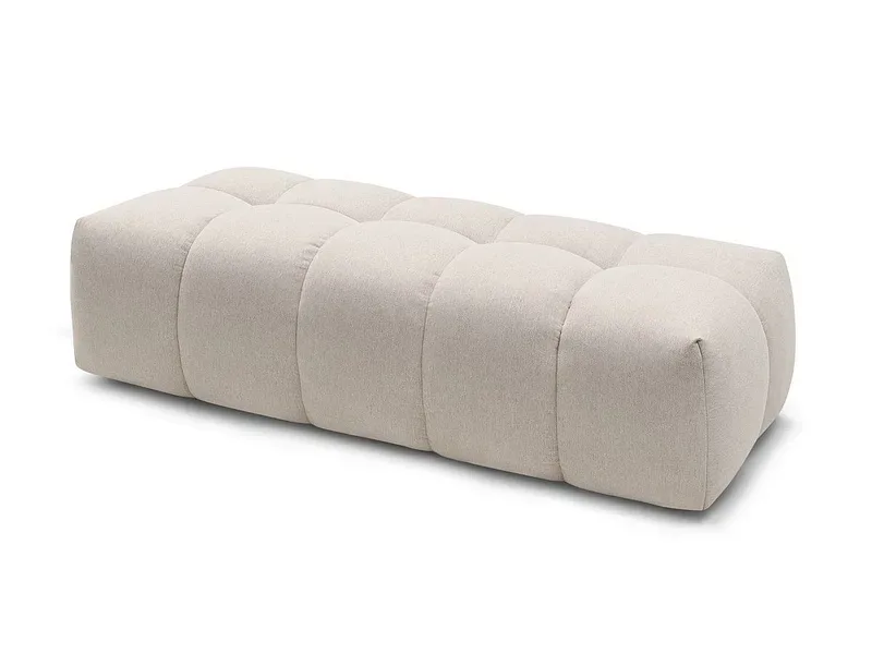 Hocker BOBOCHIC MONT-BLANC 66x180x48cm stoff chiniert beige