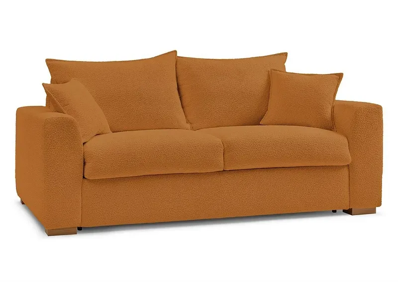 Bettsofa BOBOCHIC AUGUSTIN Boucle-Stoff gelb