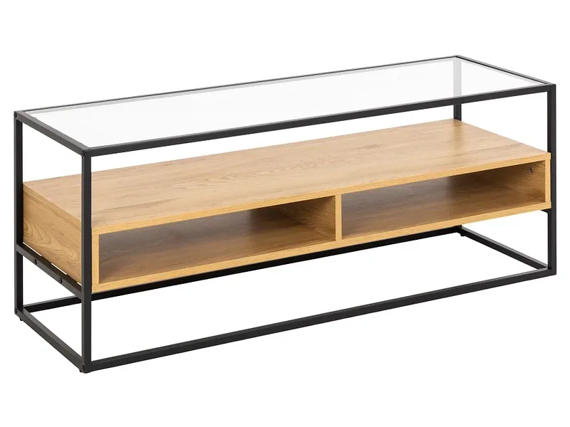 mutoni - TV-Möbel Randall Glas transparent natur 120, One Size