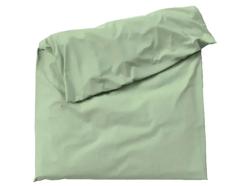 Lotus Bettwaren - Lotus Bettwäsche Satin uni, Satin Uni Bettwäsche, 200 x 210 cm, Moosgrün