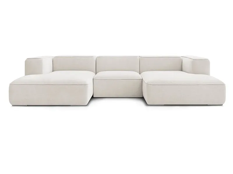Wohnlandschaft BOBOCHIC ZEPHYR Stoff mit Textur weiss