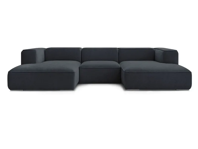 Wohnlandschaft BOBOCHIC ZEPHYR Stoff mit Textur dunkelblau