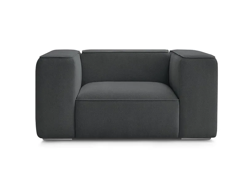 Sessel BOBOCHIC ZEPHYR Stoff mit Textur dunkelgrau