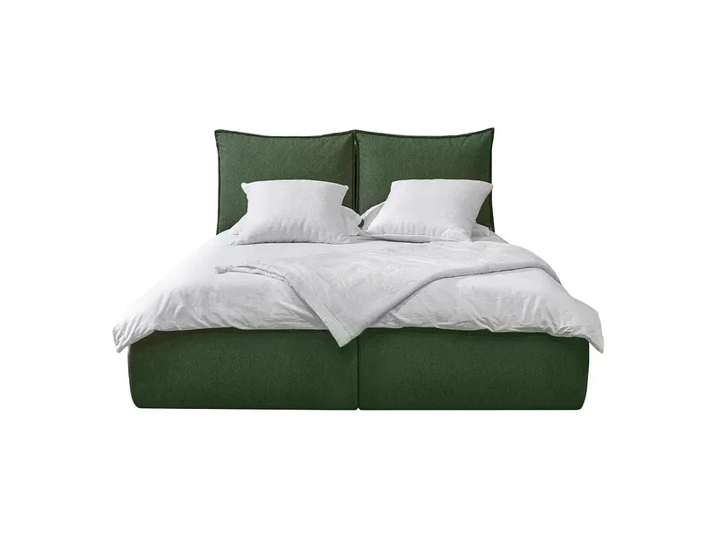 Kastenbett BOBOCHIC GARANCE 160x200cm stoff grün