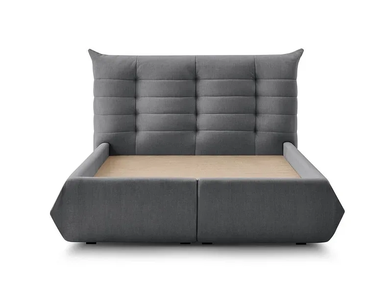 Kastenbett BOBOCHIC CLOTHILDE 180x200cm spanplatte dunkelgrau