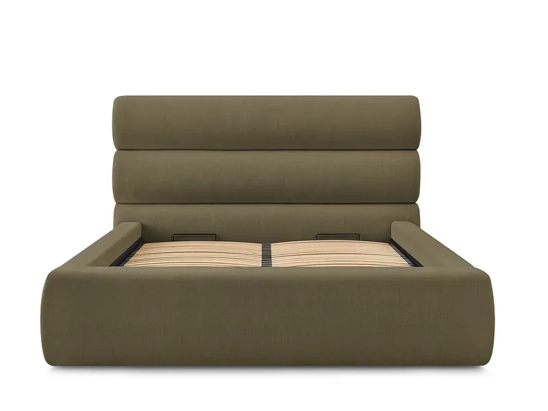 Kastenbett BOBOCHIC JAGNA 160x200cm stoff grün